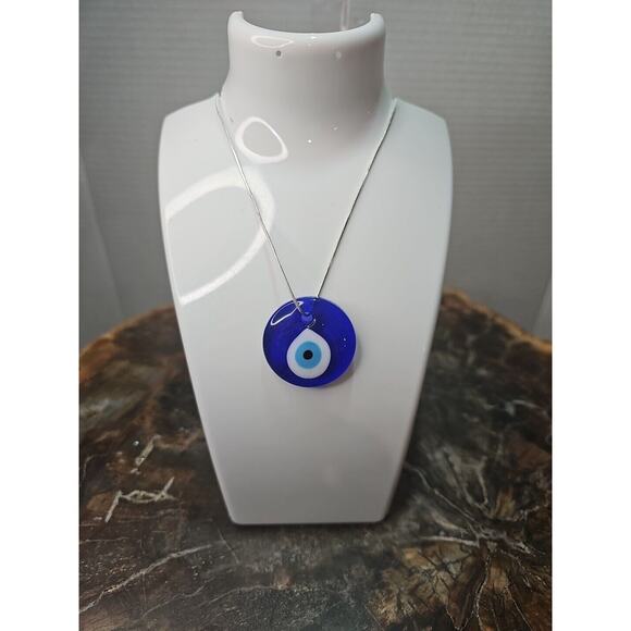 Evil Eye Necklace 925 Silver Chain Protection/Good Luck - Picture 3 of 10